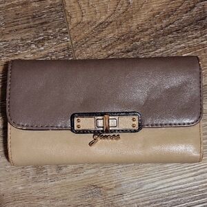 Guess Two-Tone Brown and Tan Wallet
